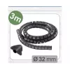 Gaine de câble tressée Quadrios 25CA740, PET extensible, noire, 3 m, pour faisceaux de 25-32 mm