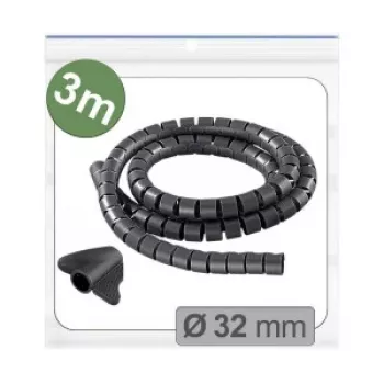 Gaine de câble tressée Quadrios 25CA740, PET extensible, noire, 3 m, pour faisceaux de 25-32 mm