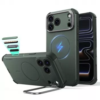 Coque ESR Cyber Tough Kickstand MagSafe pour iPhone 17 Pro Max / 18 Pro Max verte