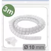 Gaine tressée extensible Quadrios 25CA743, PET, blanche, 3 m, faisceau max. 10 mm