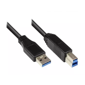 EXSYS USB 3.0 Cable Type-A Male to Type-B Male 1.0 m Black EX-K1503