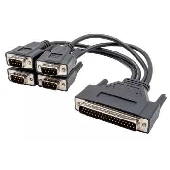 EXSYS Octopus Serial Cable, 4x DB9 Male to HD44 Male, 0.6m, Black EX-OPTC4-9-SM