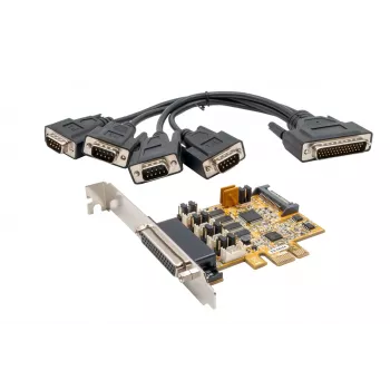 Carte série RS-232 EXSYS EX-44354 PCIe 4 ports avec équerre Low Profile, chipset FTDI