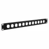 Panneau rack EXSYS EX-49298 19 inch 1U avec 12 découpes de type D, noir
