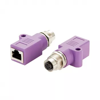 Adaptateur Ethernet industriel EXSYS M12 D-Code 4 broches femelle vers RJ45 femelle EX-49521