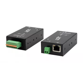 EXSYS EX-6131-2POE PoE to RS-232 & RS-422/485 Serial Device Server with DIN-Rail and Wall Mount Kit