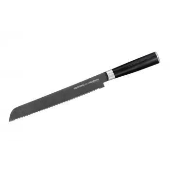 Couteau à pain SAMURA Harakiri 230 mm Stonewash acier AUS-8 lame dentelée manche ABS noir