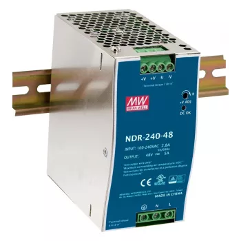 EXSYS Meanwell 240W DIN Rail Power Supply 48V/5A - NDR-240-48 (EX-6976)