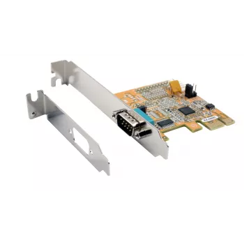 EXSYS EX-44081 PCIe 1-Port RS-232 Serial Card, ASIX AX99100, Low Profile