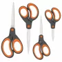 Rapesco ensemble de ciseaux Soft Grip, 4 pièces, lames en acier inoxydable, tailles assorties 1577