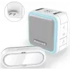 Sonnette sans fil Honeywell DC515SP2L avec carillon à brancher et bouton-poussoir, portée 150 m, 6 mélodies, blanche