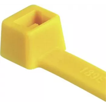 HellermannTyton T50R collier de serrage, polyamide 6.6, jaune, 200 mm x 4,6 mm, lot de 100 111-04805