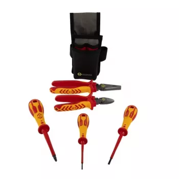 Kit d'outils essentiels C.K T5980, VDE 1000 V, avec pochette Magma, CombiCutter3 160 mm, pince combinée 185 mm et 3 tournevis Dextro VDE