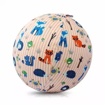 Ballon en latex BUBA BLOON Bubabloon avec housse en tissu, Animal Stripes rose
