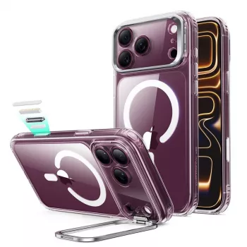 Coque Classic Hybrid Kickstand MagSafe ESR pour iPhone 17 Pro Max / 18 Pro Max, transparente