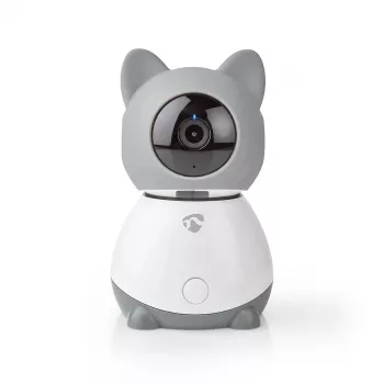 Caméra de surveillance IP sans fil intérieure Nedis WIFICI30CGY – 720p HD, vision nocturne, audio bidirectionnel
