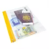 Rapesco Zippi Bags A5+ Pochettes à fermeture éclair, 250 x 195 mm, transparentes avec bord bleu, orange, vert, rouge, jaune, lot de 5 1502