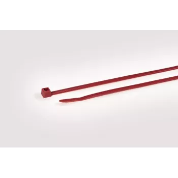 HellermannTyton T50R attaches-câbles en polyamide rouges, 200 mm x 4,6 mm, lot de 100 111-04804