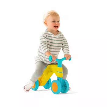 Chillafish Itsibitsi draisienne 4 roues pour tout-petits, jaune/bleu clair, 1-3 ans