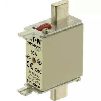 Eaton 63NHG000B cartouche fusible NH, taille 0, 63 A, 500 V AC, gG