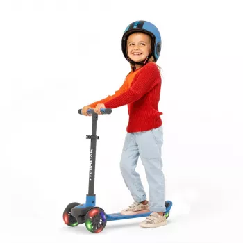 Chillafish Scotti trottinette 3 roues avec roues lumineuses, Navy
