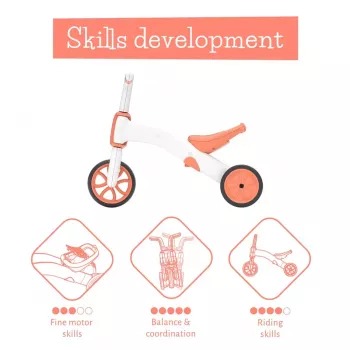 Draisienne et tricycle 2 en 1 Chillafish Bunzi, Flamingo Pink, 1-3 ans