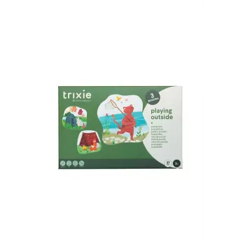 TRIXIE Dog Activity Roll-Out distributeur de friandises jouet puzzle, 3 pièces, difficulté réglable, intérieur et extérieur