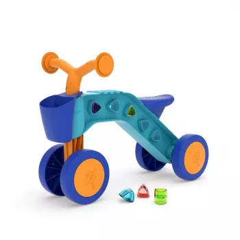 Porteur 4 roues Chillafish Itsibitsi avec panier, bleu/orange, 1-3 ans
