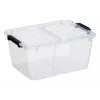 Boîte de rangement plast team HOME BOX FLEX 15 L avec couvercle rabattable, PP recyclé, 1 pièce 23010800
