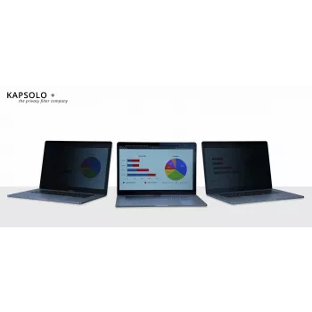 Filtre de confidentialité amovible 2 voies KAPSOLO pour DELL XPS 13 (9310) 2-en-1, 13,4 pouces, 16:10, antireflet, compatible tactile KAP12716