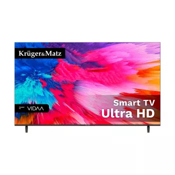 TV LED Smart 4K UHD Kruger&Matz KM0250UHD-V3 50 pouces avec VIDAA U5, DVB-T2/S2, HDR10, Bluetooth, commande vocale