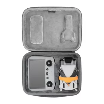 Housse Sunnylife pour DJI Mini 3 / Mini 3 Pro, sac de transport portable gris avec compartiments personnalisés