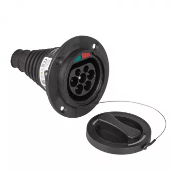 Connecteur de recharge EV type 2 Akyga AK-SC-E26 (mâle), triphasé, 32 A, IP44, noir