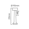 LED Line Lite RIWIA Desk Lamp, 1W, 120lm, 1800mAh, Gold