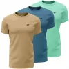 T-shirt 4F M4481 lot de 3 pour homme beige, bleu, vert menthe 4FWSS26TTSHM4481 91S 2XL