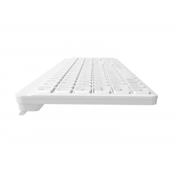 NATEC Tang US Clavier sans fil Bluetooth + 2,4 GHz Silent Slim, blanc