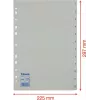 Intercalaires en plastique LEITZ Esselte, numérotés 1-12, A4, blanc, perforation universelle, 10 ensembles (100153)