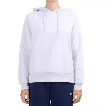 Sweat à capuche femme 4F F2536 gris clair chiné taille L