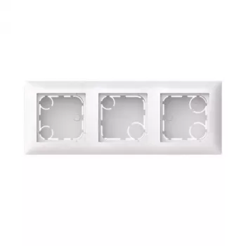 ABB Busch-balance SI Surface-Mounted Housing, 3-Gang, Flat Design, Studio White 2TKA00005516