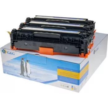 Multipack de toners compatibles G&G HP125A/CF373AM cyan magenta jaune (14993)