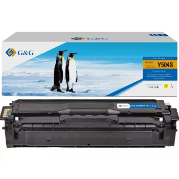 Cartouche de toner G&G compatible pour Samsung CLT-Y504S / HP SU502A - jaune, 1 800 pages (14458)