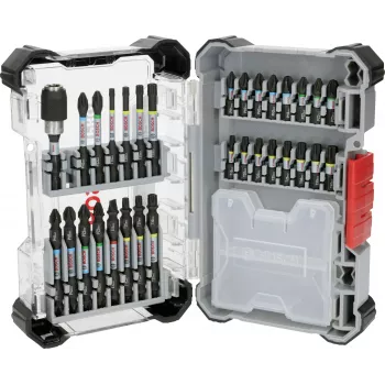 Ensemble de 31 embouts de vissage Bosch PRO Impact Control PH PZ T TH H 25 mm 2608521U71