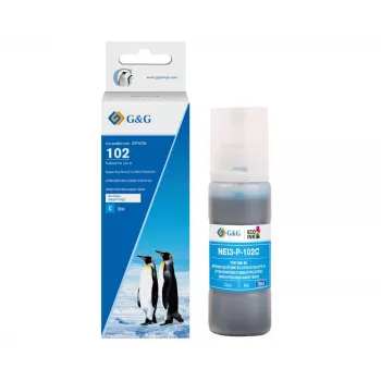 Bouteille d'encre cyan Epson 102/C13T03R240 compatible G&G (20694)