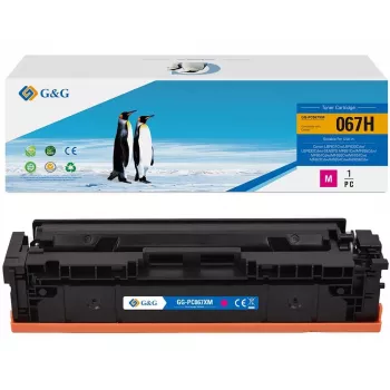 Cartouche de toner XL G&G compatible avec Canon 067H magenta (21619)