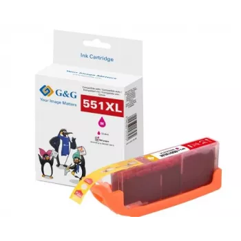 Cartouche d'encre XL G&G compatible avec Canon CLI-551M XL (magenta, haute capacité) 14568