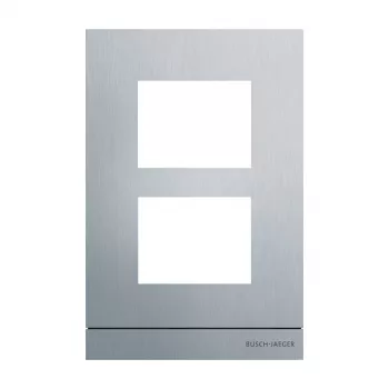 Plaque frontale audio 1/2 module Busch-Jaeger 41392CF-A-03 blanc alpin 2TMA200160A0032