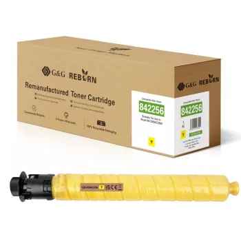Cartouche de toner jaune compatible G&G pour Ricoh 842256 (19 000 pages) GR-R842256