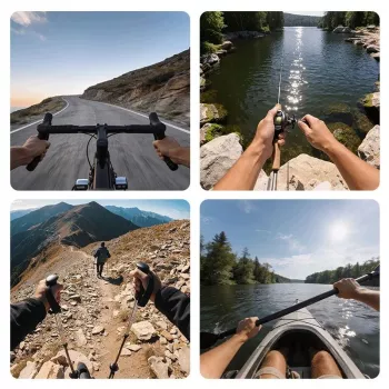 Fixation de tête ULANZI pour caméras d'action et smartphones avec support téléphone rotatif à 360°