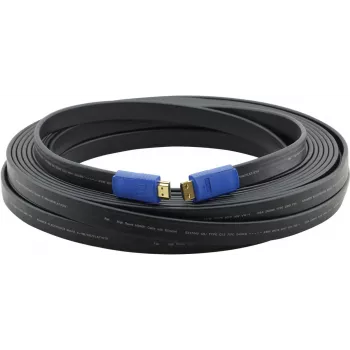 Kramer C-HM/HM/FLAT/ETH-25 High-Speed HDMI Cable with Ethernet, 7.6m, Flat, Double Shielded, Black 97-01014025