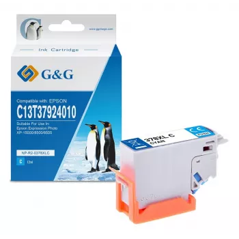 Cartouche d'encre jaune XL compatible avec Epson 378XL (C13T37944010) G&G - haut rendement 830 pages 15182
